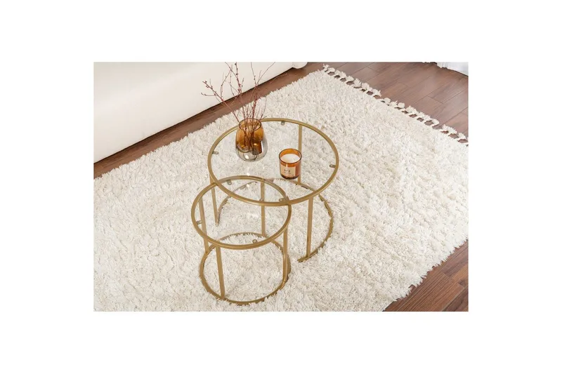 Soffbordssats Naruram Rany - Guld - Möbler - Bord & matgrupper - Soffbord