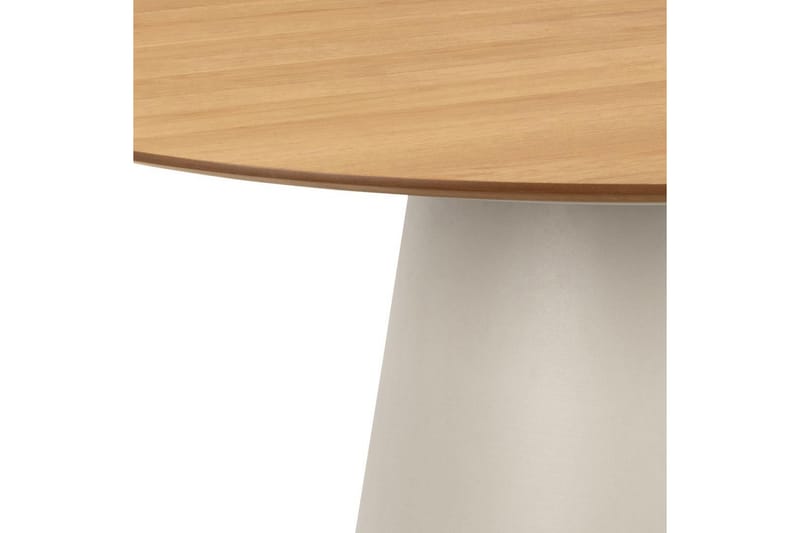 Soli Runt Matbord 120 cm med Ek- och Metallutseende - Brun - Möbler - Bord & matgrupper - Matbord & köksbord