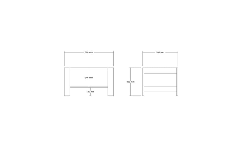 Sorin Soffbord 69,8 cm - Vit - Möbler - Bord & matgrupper - Soffbord