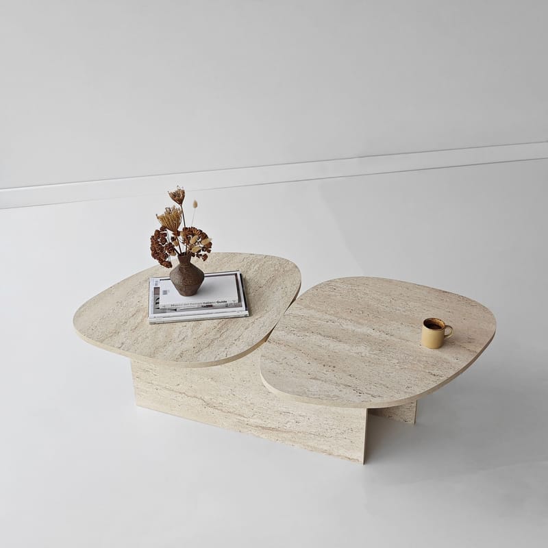 Sovranor Soffbord 125 cm - Travertin - Möbler - Bord & matgrupper - Soffbord