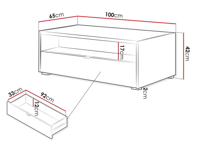 Sovren Soffbord 100 cm - Brun - Möbler - Bord & matgrupper - Soffbord