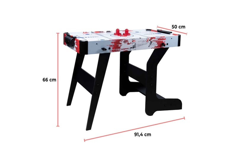 Airhockey spelbord - Svart|Vit - Airhockey bord