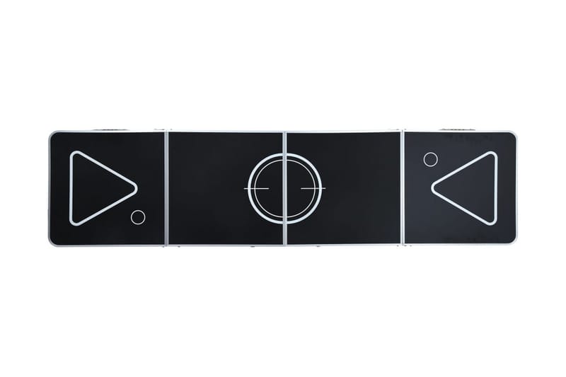 Hopfällbart beer pong bord 240 cm svart - Svart - Beer pong bord