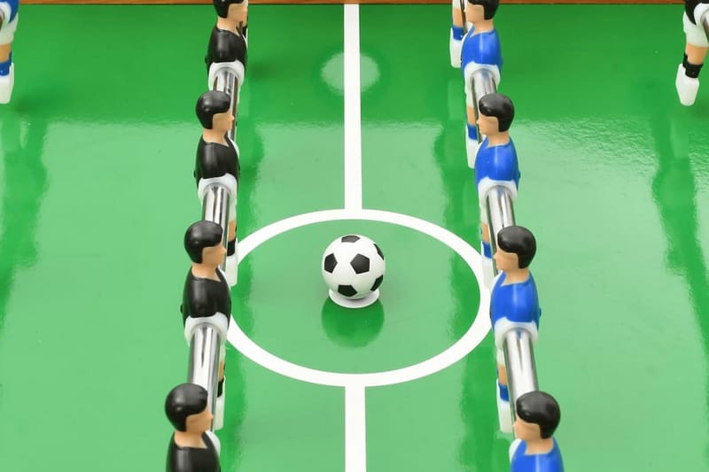 Fotbollsbord hopfällbart 121x61x80 cm ljusbrun - Brun - Möbler - Bord & matgrupper - Spelbord - Fotbollsbord