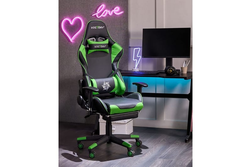Gamingstol Victory Svart/Grön - Svart/Grön - Möbler - Bord & matgrupper - Spelbord - Pokerbord