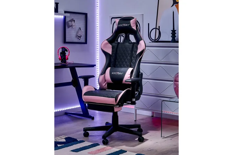 Gamingstol Victory Svart/Rosa - Svart/Rosa - Möbler - Bord & matgrupper - Spelbord - Pokerbord