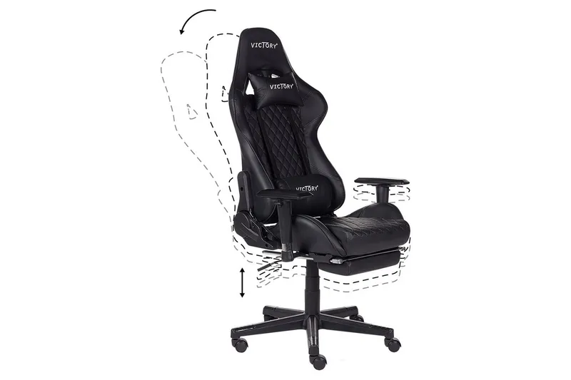 Gamingstol Victory Svart/Vit - Svart/Vit - Möbler - Bord & matgrupper - Spelbord - Pokerbord