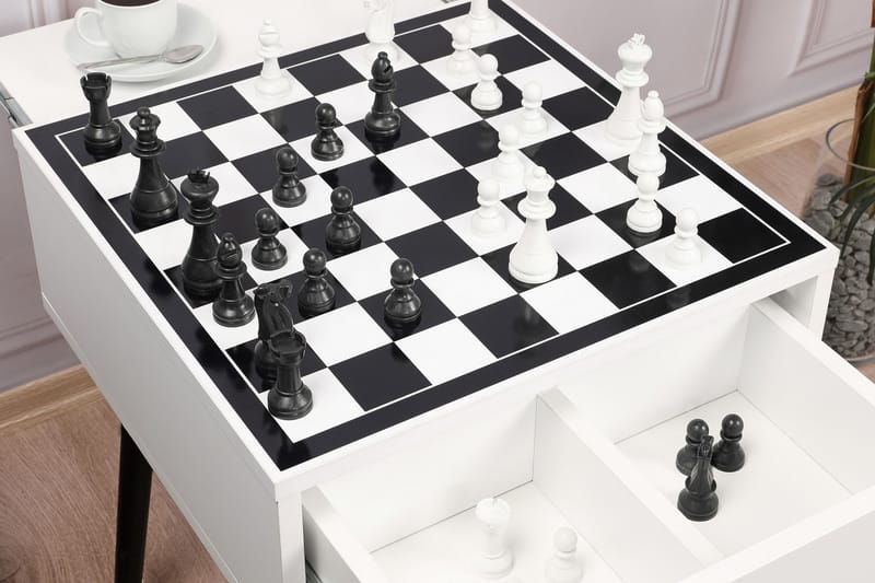 Marilla Schackbord 50 cm - Vit/Svart - Schackbord