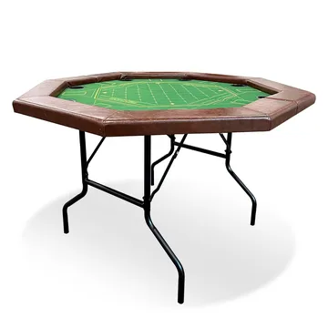 Vikbart Pokerbord | 8 Spelare | Kasinokvalitet, Dryckeshållare, Kuddad Räls - Möbler - Bord & matgrupper - Spelbord - Pokerbord