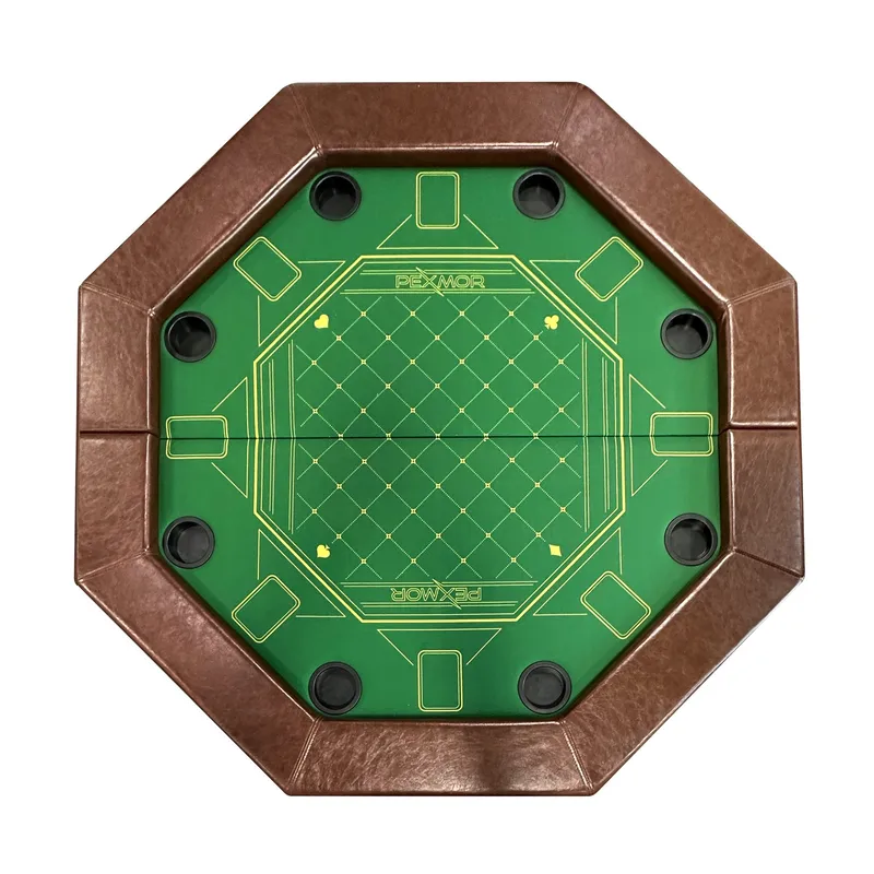 Vikbart Pokerbord | 8 Spelare | Kasinokvalitet, Dryckeshållare, Kuddad Räls - Möbler - Bord & matgrupper - Spelbord - Pokerbord