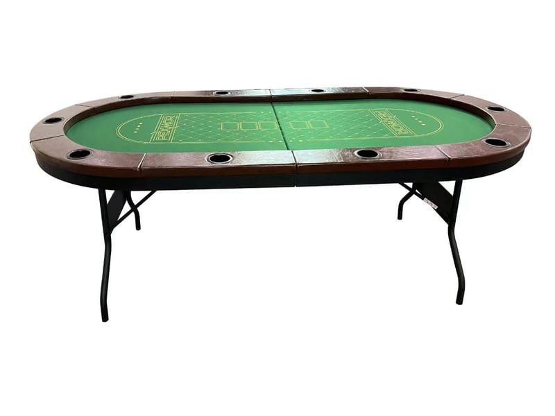 Vikbart Pokerbord | 10 Spelare | Kasinokvalitet, Dryckeshållare, Kuddad Räls - Möbler - Bord & matgrupper - Spelbord - Pokerbord