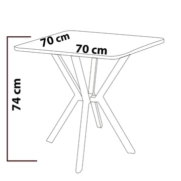 Stedum Matgrupp Bord 70 cm + 2 Stolar - Marinblå Och Svart - Möbler - Bord & matgrupper - Matgrupper