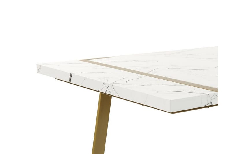 Stensby Matbord 90x200 cm - Vit/Guld - Möbler - Bord & matgrupper - Matbord & köksbord