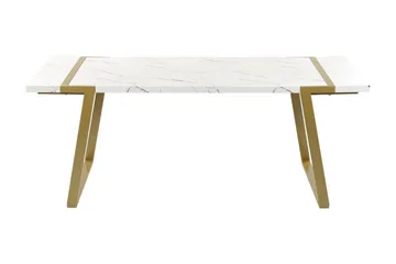 Stensby Matbord 90x200 cm - Vit/Guld - Möbler - Bord & matgrupper - Matbord & köksbord