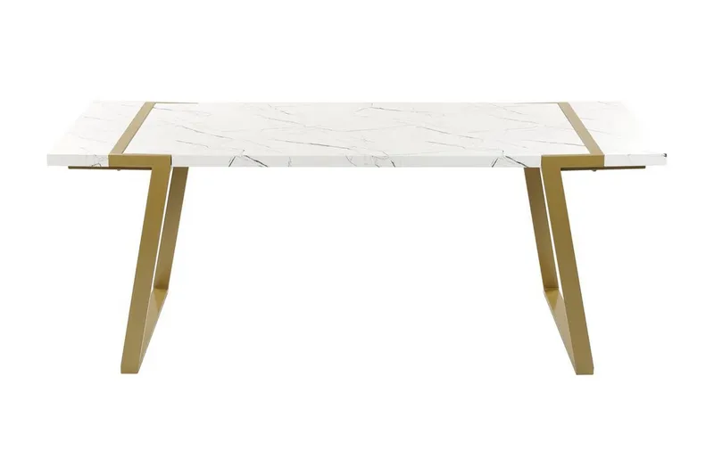 Stensby Matbord 90x200 cm - Vit/Guld - Möbler - Bord & matgrupper - Matbord & köksbord