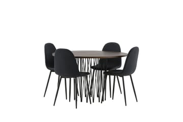 Stonaro Matgrupp  120 cm Rund med 4 Bennie stolar