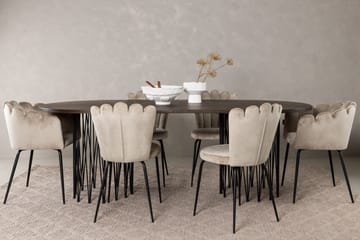 Stonaro Matgrupp  220 cm Oval med 2 Limhamn stolar - Beige - Möbler - Bord & matgrupper - Matgrupper