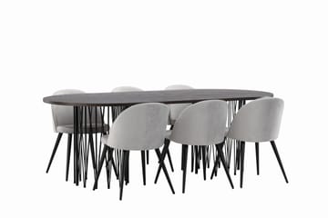 Stonaro Matgrupp  220 cm Rektangulär med 6 Sedavi stolar - Grå - Möbler - Bord & matgrupper - Matgrupper