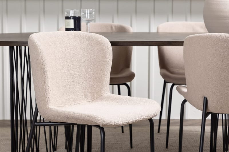 Stone Matbord 220x100x74 cm Oval med 4 Modesto Matstol - Möbler - Bord & matgrupper - Matgrupper