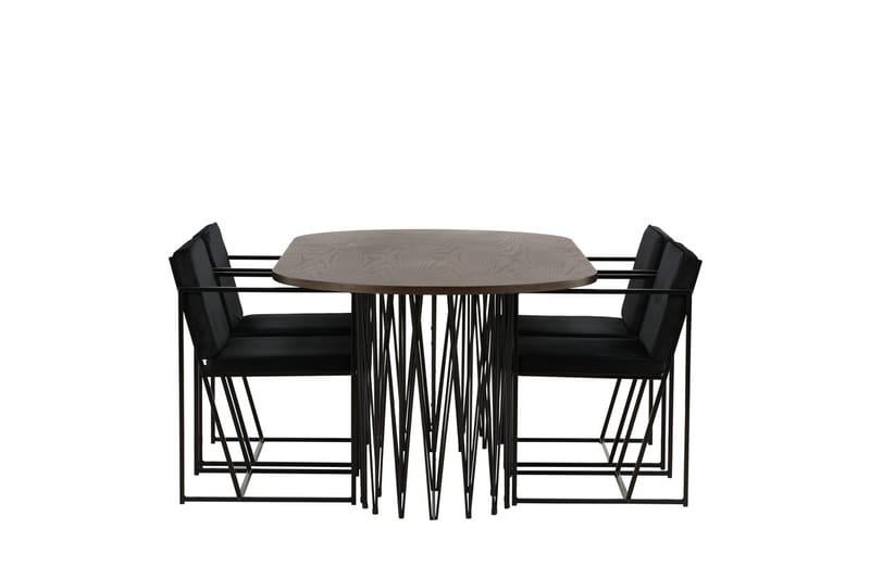 Stone Matbord 220x100x74 cm Oval med 4 Richmond Matstol - Möbler - Bord & matgrupper - Matgrupper