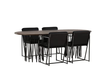 Stone Matbord 220x100x74 cm Oval med 4 Richmond Matstol - Möbler - Bord & matgrupper - Matgrupper