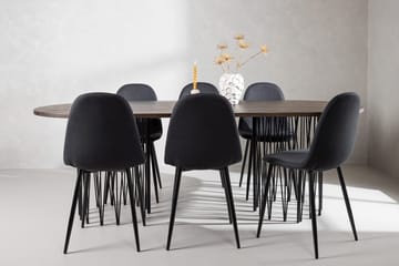 Stone Matbord 220x100x74 cm Oval med 6 Polar Matstol - Möbler - Bord & matgrupper - Matgrupper