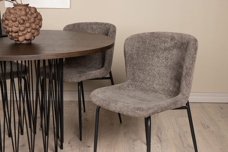 Stone Matgrupp 120 cm Rund med 4 Modesto stolar - Beige - Möbler - Bord & matgrupper - Matgrupper