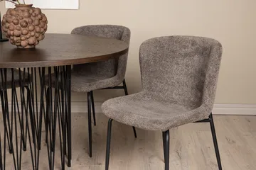 Stone Matgrupp 120 cm Rund med 4 Modesto stolar - Beige - Möbler - Bord & matgrupper - Matgrupper