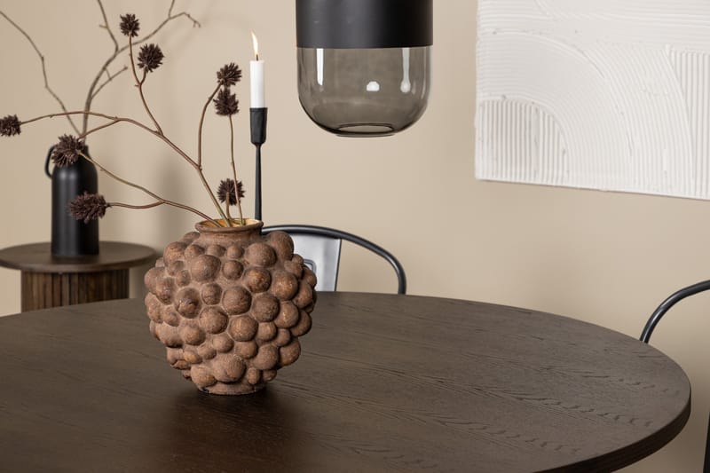 Stone Matgrupp 120 cm Rund med 4 Tempe stolar - Mocca - Möbler - Bord & matgrupper - Matgrupper