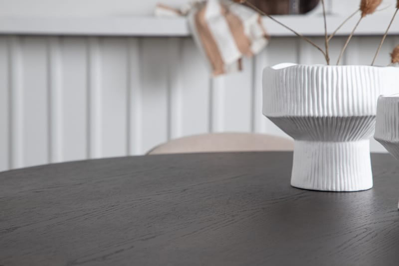 Stone Matgrupp 120 cm Rund med 4 Velvet stolar - Beige - Möbler - Bord & matgrupper - Matgrupper