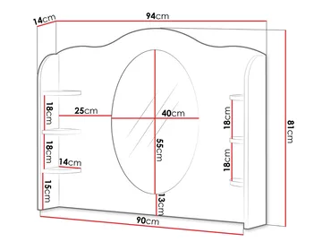 Storys sminkbord 94x81 cm - Beige - Möbler - Bord & matgrupper - Sminkbord & toalettbord