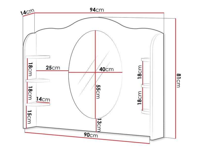 Storys sminkbord 94x81 cm - Beige - Möbler - Bord & matgrupper - Sminkbord & toalettbord