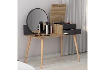Straat Sminkbord 120x96 cm Svart/Brun - Hanah Home - Möbler - Bord & matgrupper - Sminkbord & toalettbord