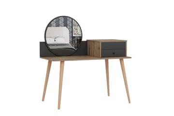 Straat Sminkbord 120x96 cm Svart/Brun - Hanah Home - Möbler - Bord & matgrupper - Sminkbord & toalettbord