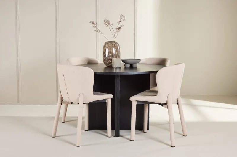Strada Matbord 120 cm Rektangulär med 4 Astoria Matstol