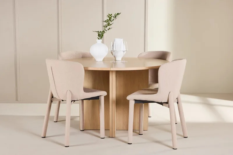 Strada Matbord 120 cm Rektangulär med 4 Astoria Matstol