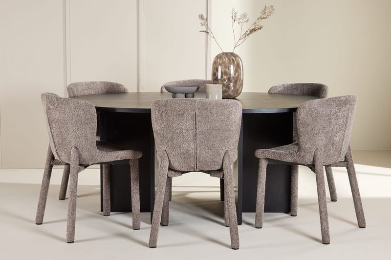 Strada Matbord 120 cm Rektangulär med 6 Astoria Matstol