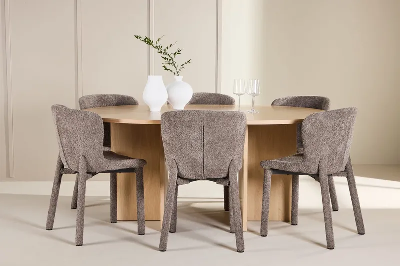 Strada Matbord 120 cm Rektangulär med 6 Astoria Matstol