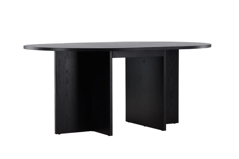 Strada Rektangulärt Matbord 120 cm med Trä- och Valnötsutseende - Svart - Möbler - Bord & matgrupper - Matbord & köksbord