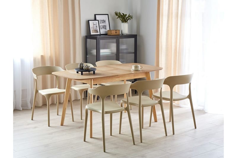 Taber Matbord Förlängningsbart 120-150x75 cm - Ljusbrun - Möbler - Bord & matgrupper - Matbord & köksbord