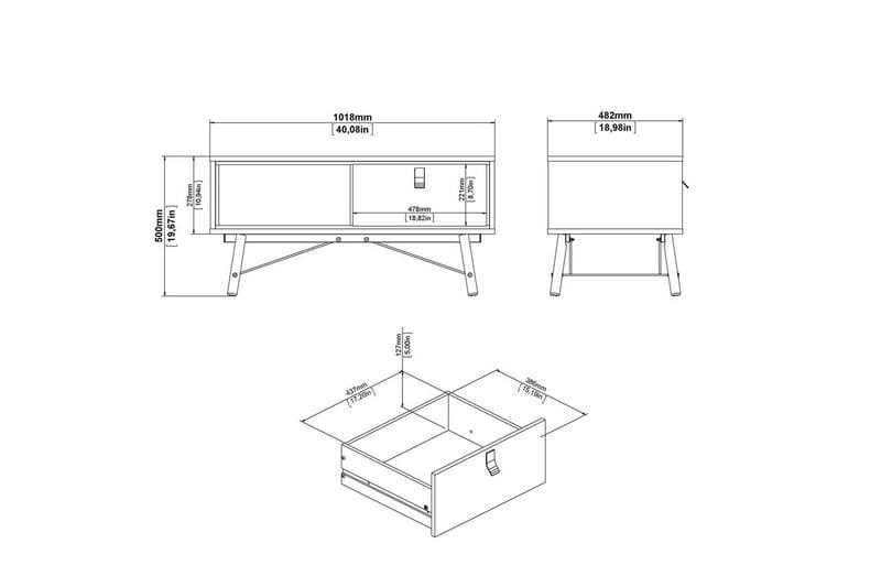 Tadami Soffbord 102 cm - Natur - Möbler - Bord & matgrupper - Soffbord