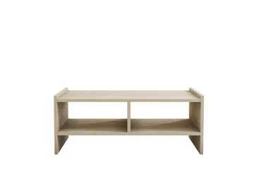 Taharoa 90 cm Rektangulärt Soffbord med Hyllor i Trä - Beige - Möbler - Bord & matgrupper - Soffbord