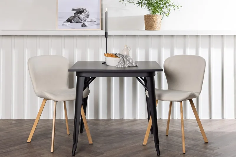 Tempe Matbord 80 cm med 2 Lilja Matstol