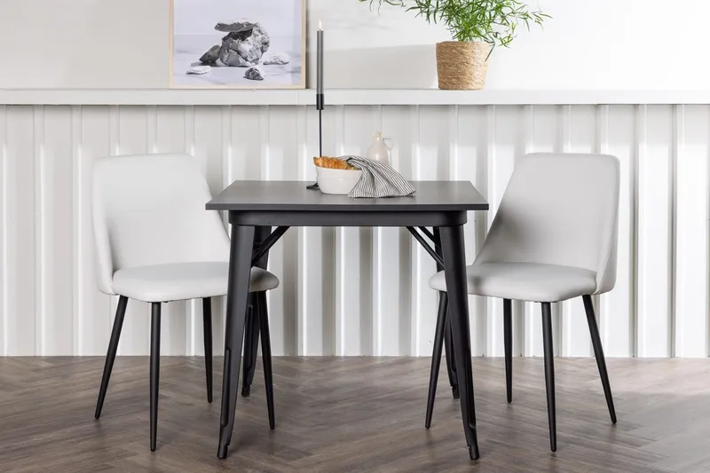 Tempe Matbord 80 cm med 2 Night Matstol