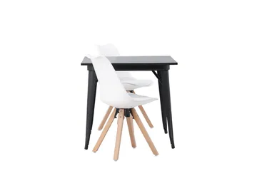 Tempe Matbord 80 cm med 2 Zeno Matstol - Möbler - Bord & matgrupper - Matgrupper