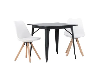 Tempe Matbord 80 cm med 2 Zeno Matstol - Möbler - Bord & matgrupper - Matgrupper