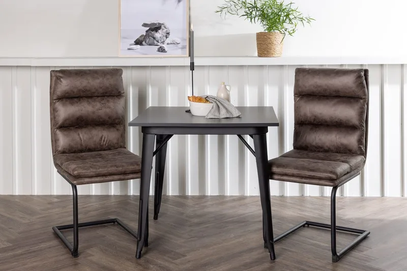 Tempe Matbord 80 cm med 2 Zizo Matstol