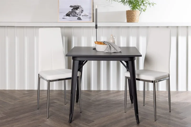 Tempe Matbord 80 cm med 2 Pastill Matstol
