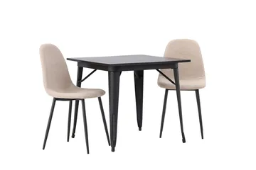 Tempe Matbord 80 cm med 2 Polar Matstol - Möbler - Bord & matgrupper - Matgrupper