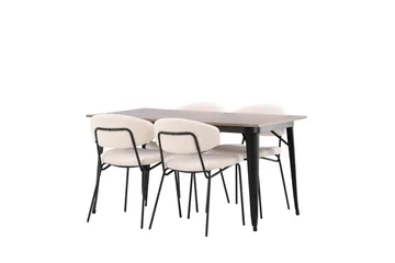 Tempe Matgrupp 140 cm Rektangulär med 4 Chico Stolar - Valnöt - Möbler - Bord & matgrupper - Matgrupper